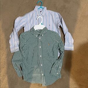 Polo by Ralph Lauren Green Checkered and Blue Striped Shirts